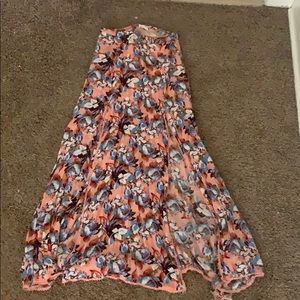Floral Maxi Skirt with Slits